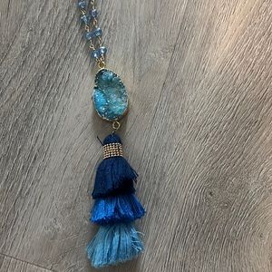 Drusy pendant necklace